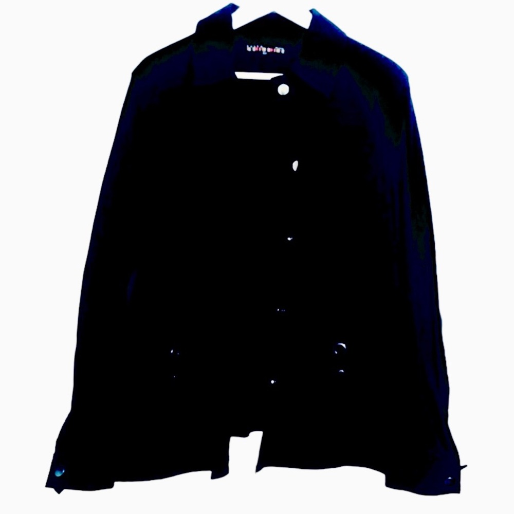 Dalia Woman plus size black jacket with silver hardware size 16X